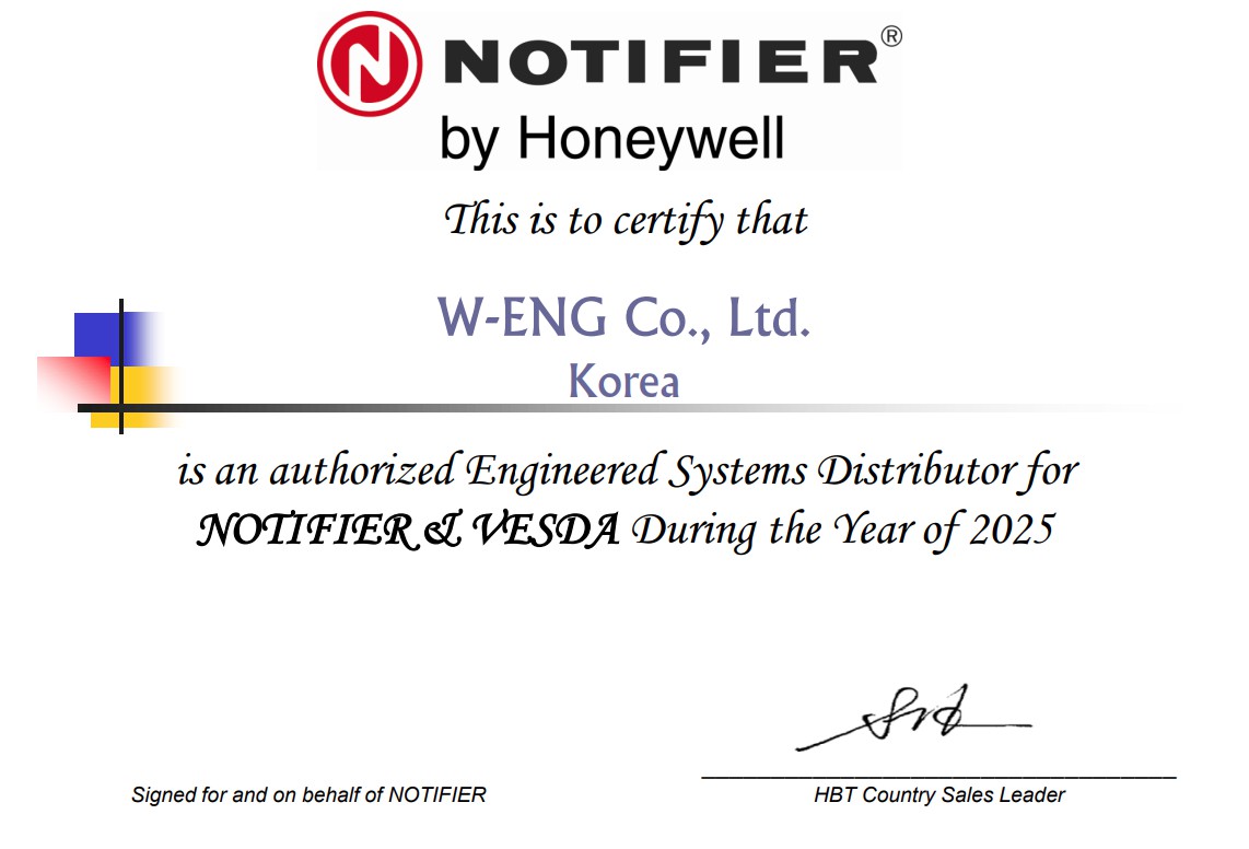 honeywell notifier 공식 파트너사 - W-eng